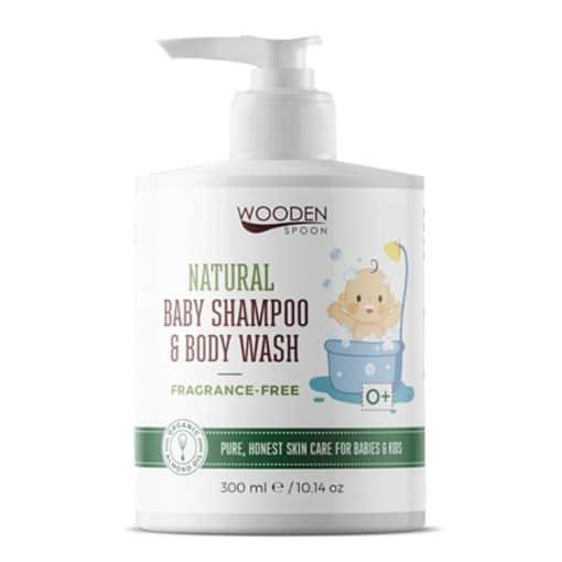 Бебешки натурален шампоан за коса и тяло (Organic Herbs), Wooden Spoon, 0,300л 2